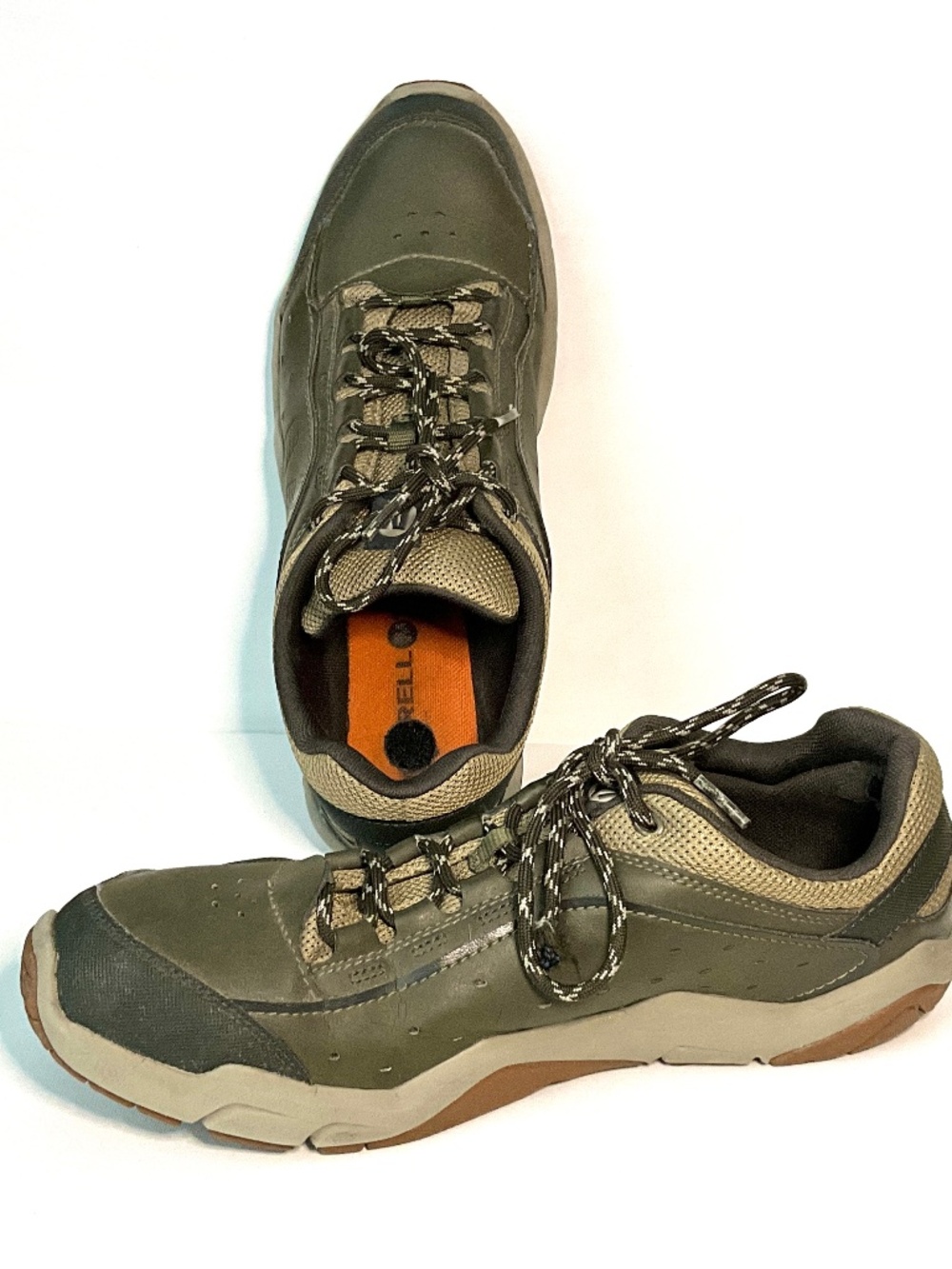 Merrell Traveso Men's 10 Olive Brown Trail Hiking Sneaker Lightweight Low Top